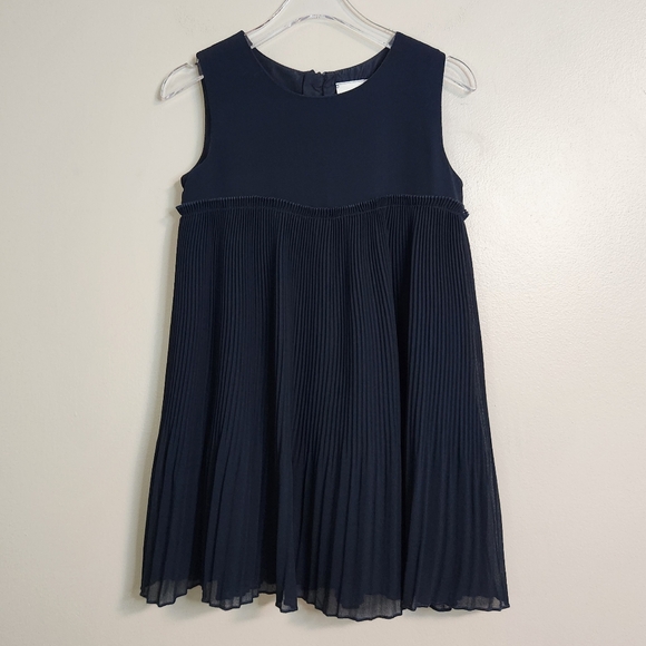 Name It• Navy Pleated Girls Dress, Size 4 ~ NWT - Picture 1 of 7